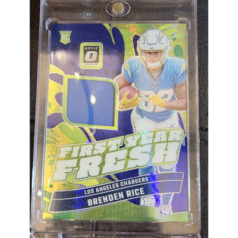 2024 Donruss Optic First Year Fresh Brenden Rice RC Jersey #FYF-BRE Chargers